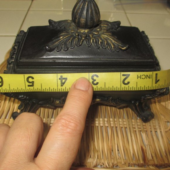 Vintage Carved trinket box JEWELRY BOX TRINKET BOX STORAGE - Picture 12 of 15